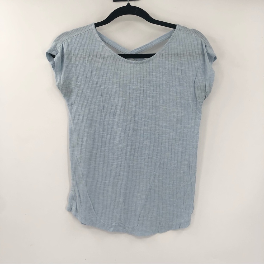 Z BY ZELLA Cross Back Swing Top Active Gym Fitness Ribbed Soft Stretch XL Women